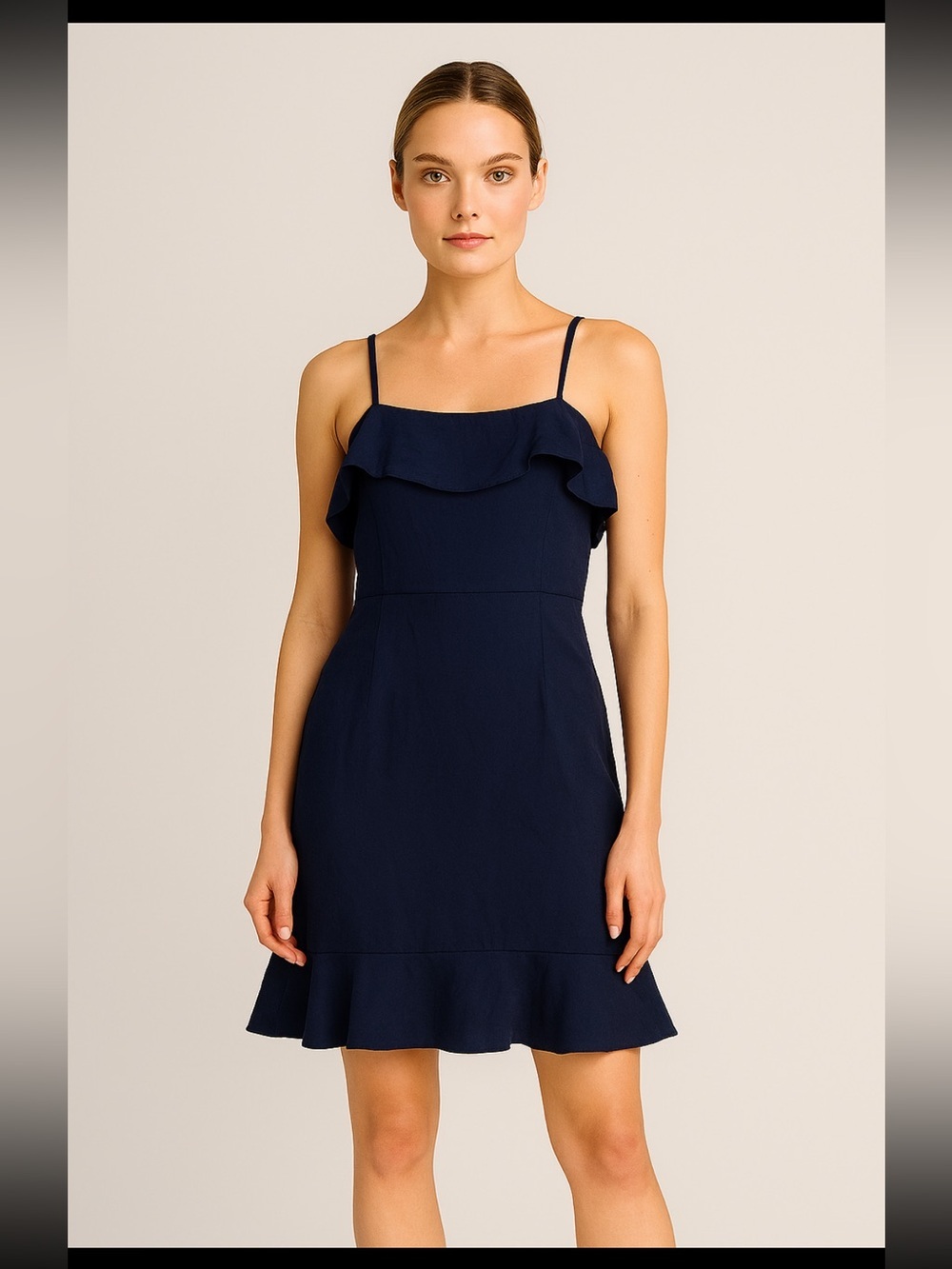 Altar’d State Navy Blue Tiered Dress Size XS